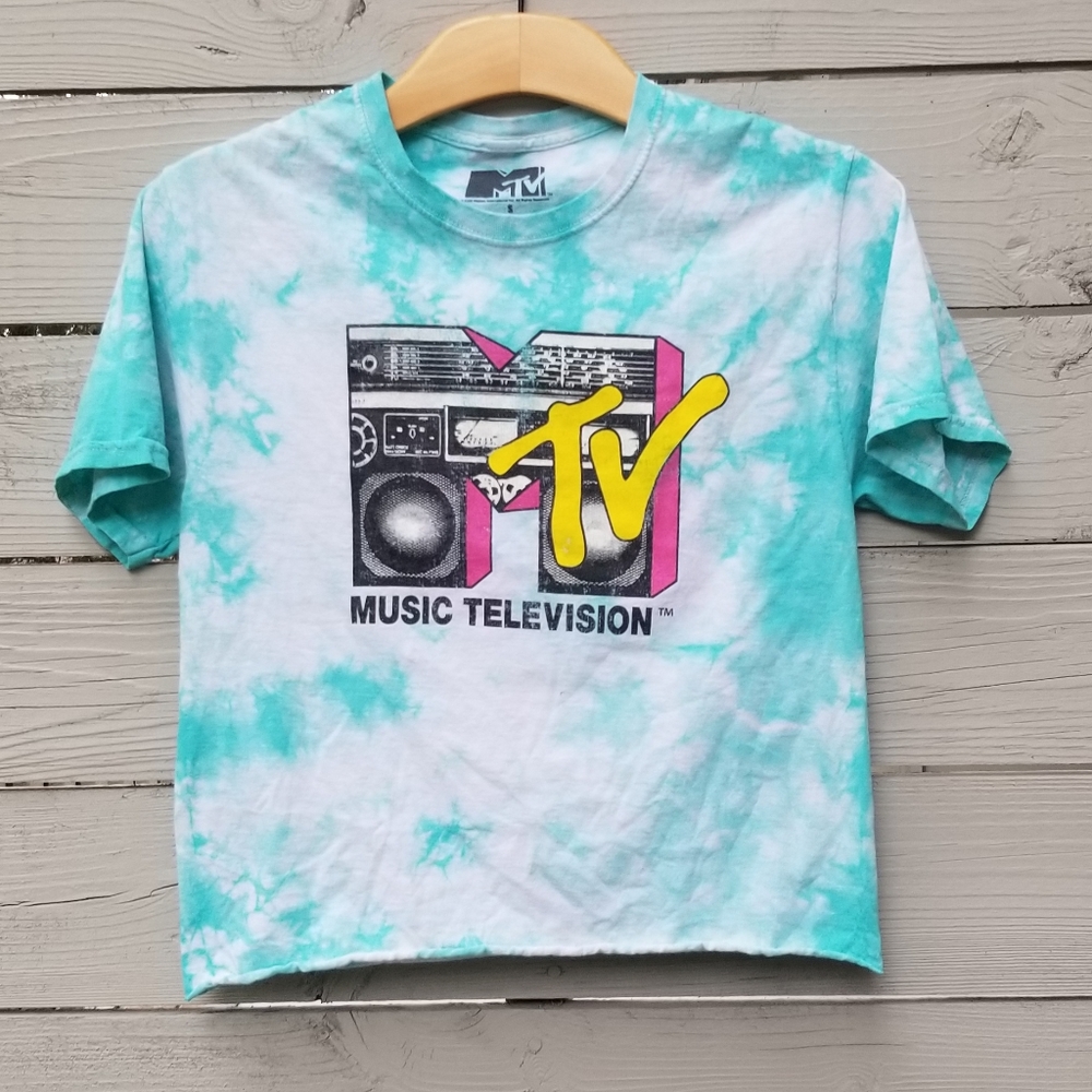 MTV Cropped Tie Dye Tee